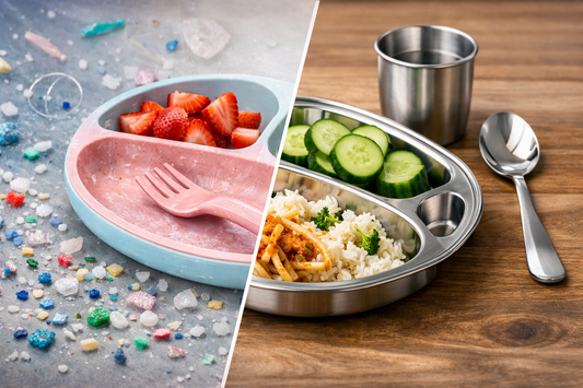 The Hidden Problem With Plastic Kids’ Dishes: Microplastics at Mealtime